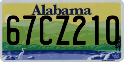 AL license plate 67CZ210