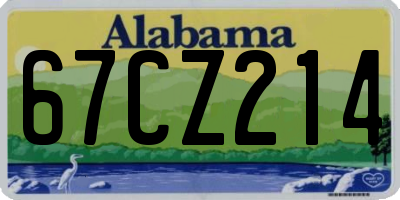 AL license plate 67CZ214