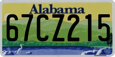 AL license plate 67CZ215