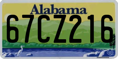 AL license plate 67CZ216