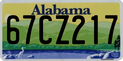 AL license plate 67CZ217