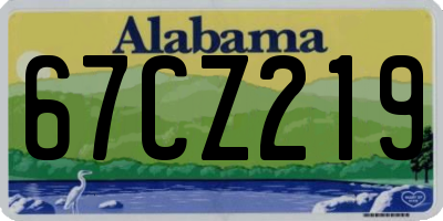 AL license plate 67CZ219