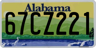 AL license plate 67CZ221