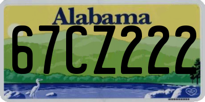 AL license plate 67CZ222