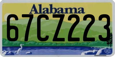 AL license plate 67CZ223