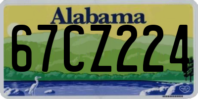AL license plate 67CZ224