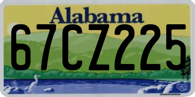 AL license plate 67CZ225