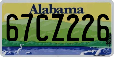 AL license plate 67CZ226