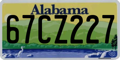 AL license plate 67CZ227