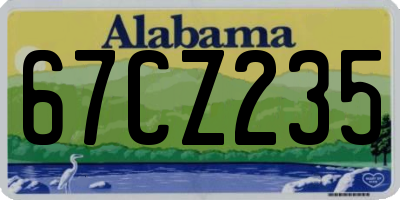 AL license plate 67CZ235