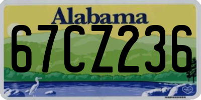 AL license plate 67CZ236