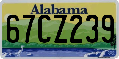 AL license plate 67CZ239