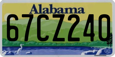 AL license plate 67CZ240
