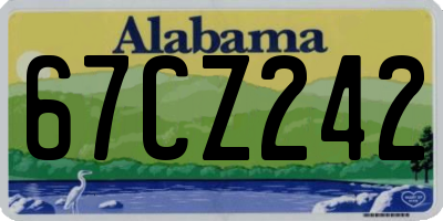 AL license plate 67CZ242