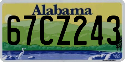 AL license plate 67CZ243