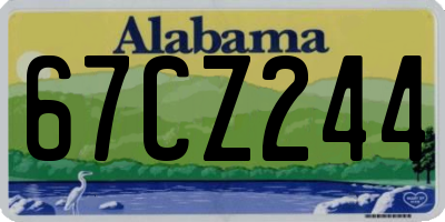 AL license plate 67CZ244
