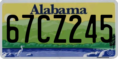 AL license plate 67CZ245