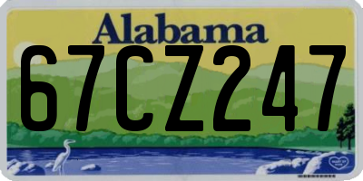 AL license plate 67CZ247