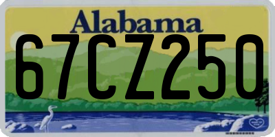 AL license plate 67CZ250