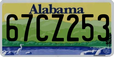 AL license plate 67CZ253