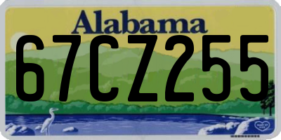 AL license plate 67CZ255