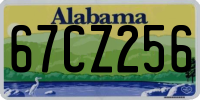 AL license plate 67CZ256