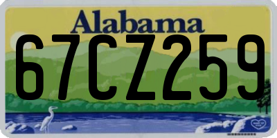 AL license plate 67CZ259