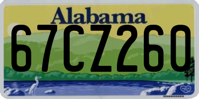 AL license plate 67CZ260