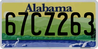 AL license plate 67CZ263