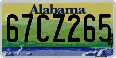 AL license plate 67CZ265
