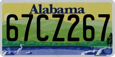 AL license plate 67CZ267