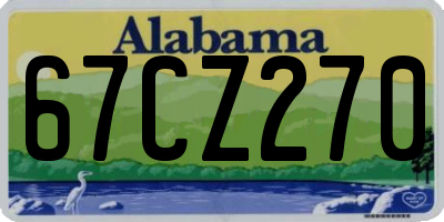AL license plate 67CZ270