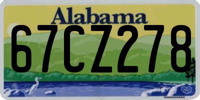 AL license plate 67CZ278