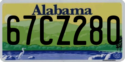 AL license plate 67CZ280