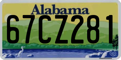AL license plate 67CZ281