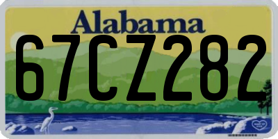 AL license plate 67CZ282