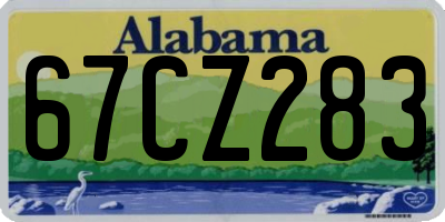 AL license plate 67CZ283