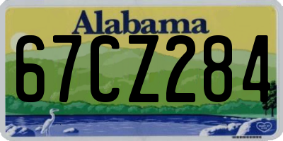 AL license plate 67CZ284