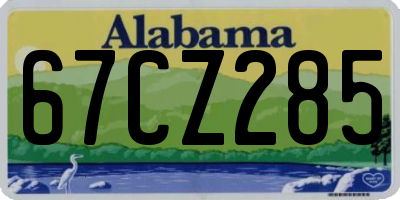 AL license plate 67CZ285