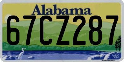 AL license plate 67CZ287