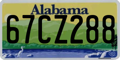 AL license plate 67CZ288