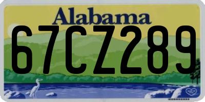 AL license plate 67CZ289