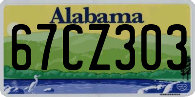 AL license plate 67CZ303