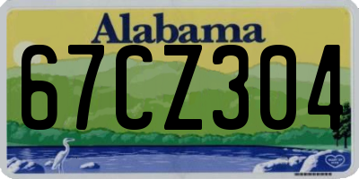 AL license plate 67CZ304