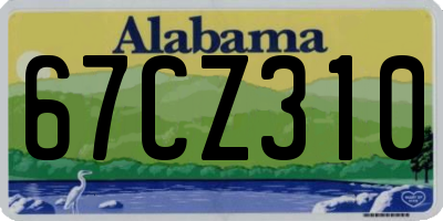 AL license plate 67CZ310