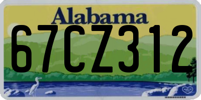 AL license plate 67CZ312