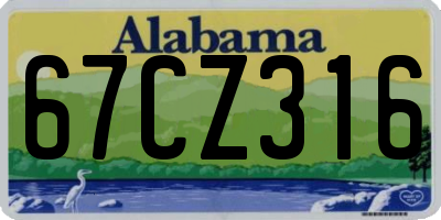 AL license plate 67CZ316