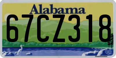 AL license plate 67CZ318
