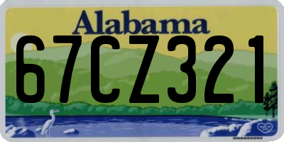 AL license plate 67CZ321