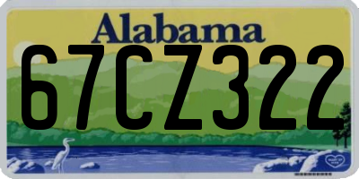 AL license plate 67CZ322